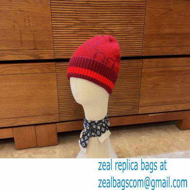 GUCCI GG KNIT HAT RED 2022