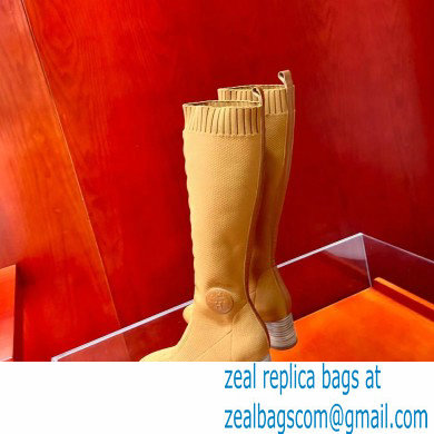 Hermes Fontaine 60 knit boots Top Quality Brown