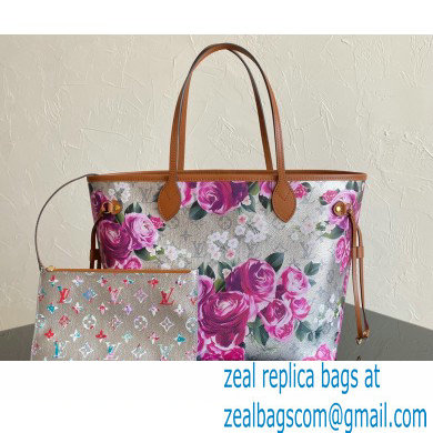 Louis Vuitton Canvas Neverfull MM Tote Bag M21352 buttercup floral pattern