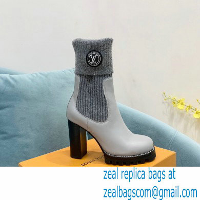 Louis Vuitton Heel 9.5cm Calf leather and wool Star Trail Ankle Boots Gray 2022 - Click Image to Close