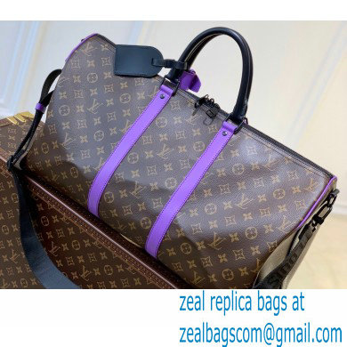 Louis Vuitton Monogram Canvas Keepall Bandouliere 50 Bag M46257 Purple