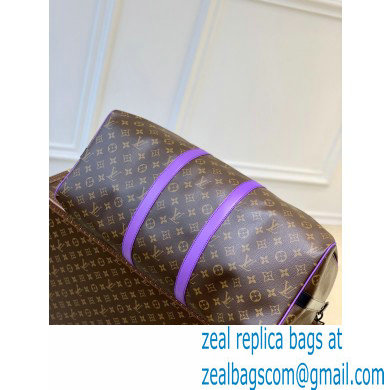 Louis Vuitton Monogram Canvas Keepall Bandouliere 50 Bag M46257 Purple - Click Image to Close