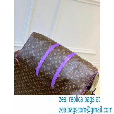 Louis Vuitton Monogram Canvas Keepall Bandouliere 50 Bag M46257 Purple