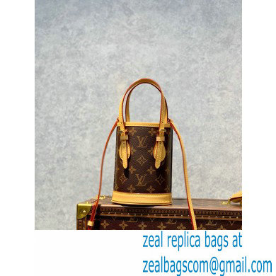 Louis Vuitton Monogram Canvas Nano Bucket Bag M81489 Brown