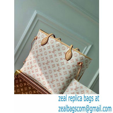 Louis Vuitton Monogram Canvas Neverfull MM Tote Bag with an outside pocket M20921 Beige