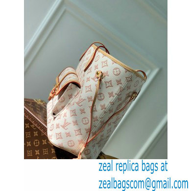 Louis Vuitton Monogram Canvas Neverfull MM Tote Bag with an outside pocket M20921 Beige