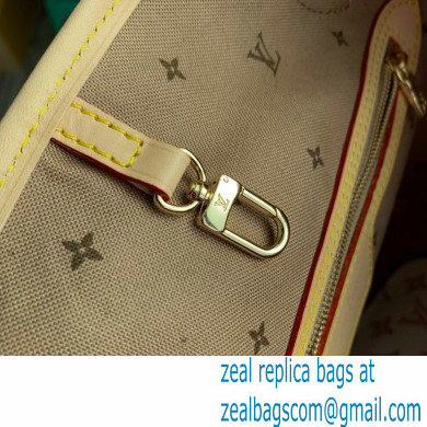 Louis Vuitton Monogram Canvas Neverfull MM Tote Bag with an outside pocket M20921 Beige