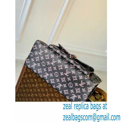 Louis Vuitton Monogram Canvas OnTheGo MM Tote Bag with an outside pocket M46154 Black - Click Image to Close