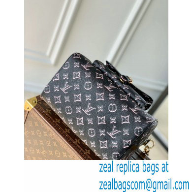 Louis Vuitton Monogram Canvas Speedy Bandouliere 25 Bag with an outside pocket M20852 Black