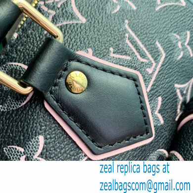 Louis Vuitton Monogram Canvas Speedy Bandouliere 25 Bag with an outside pocket M20852 Black