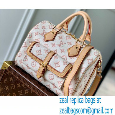 Louis Vuitton Monogram Canvas Speedy Bandouliere 25 Bag with an outside pocket M20919 Beige - Click Image to Close