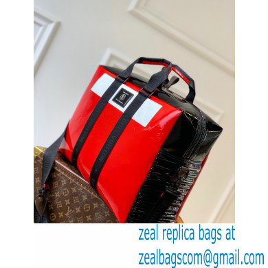 Louis Vuitton Monogram Mirror Canvas Neo Porte Documents Voyage Bag Red/Black - Click Image to Close