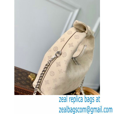 Louis Vuitton Perforated Mahina leather Why Knot PM Bag M20700 Cream Beige - Click Image to Close