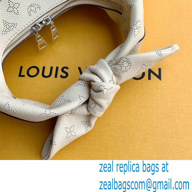 Louis Vuitton Perforated Mahina leather Why Knot PM Bag M20700 Cream Beige - Click Image to Close