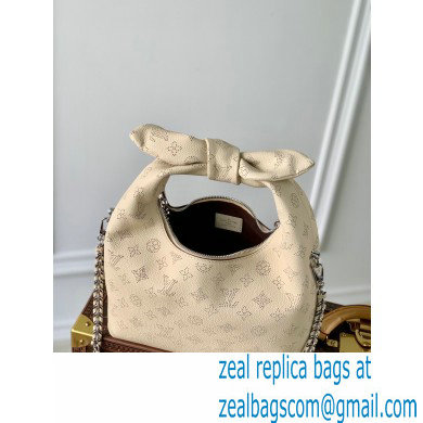 Louis Vuitton Perforated Mahina leather Why Knot PM Bag M20700 Cream Beige