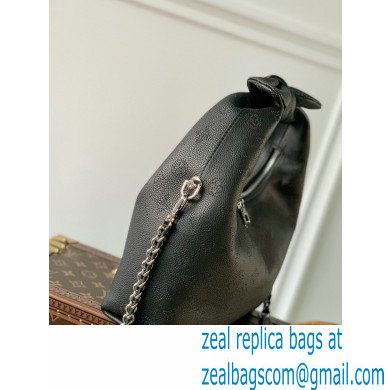 Louis Vuitton Perforated Mahina leather Why Knot PM Bag M20703 Black