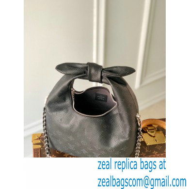 Louis Vuitton Perforated Mahina leather Why Knot PM Bag M20703 Black