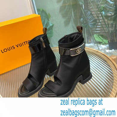 Louis Vuitton Satin Moonlight Ankle Boots Black 2022