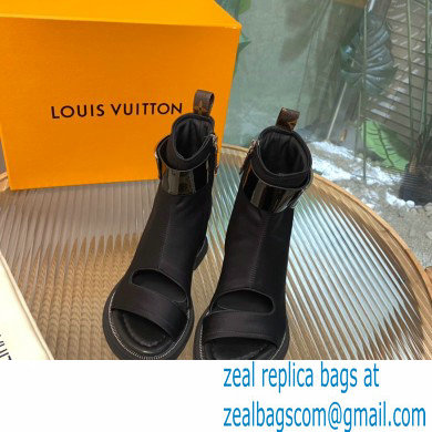 Louis Vuitton Satin Moonlight Ankle Boots Black 2022