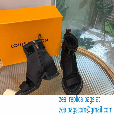 Louis Vuitton Satin Moonlight Ankle Boots Black 2022 - Click Image to Close