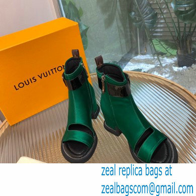 Louis Vuitton Satin Moonlight Ankle Boots Green 2022