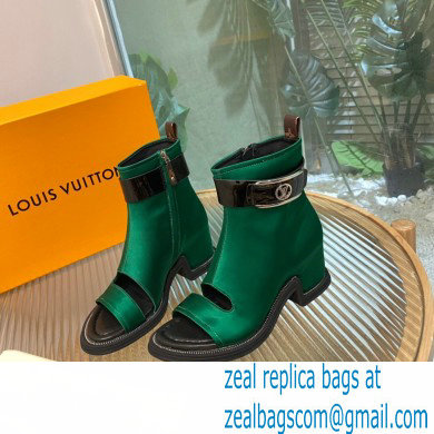 Louis Vuitton Satin Moonlight Ankle Boots Green 2022 - Click Image to Close