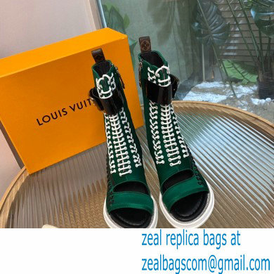 Louis Vuitton Satin Moonlight Half Boots Green 2022