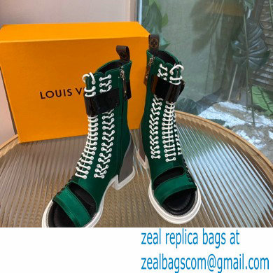 Louis Vuitton Satin Moonlight Half Boots Green 2022