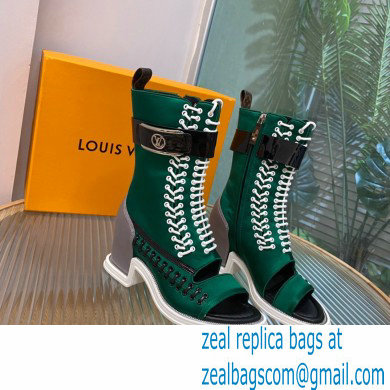 Louis Vuitton Satin Moonlight Half Boots Green 2022