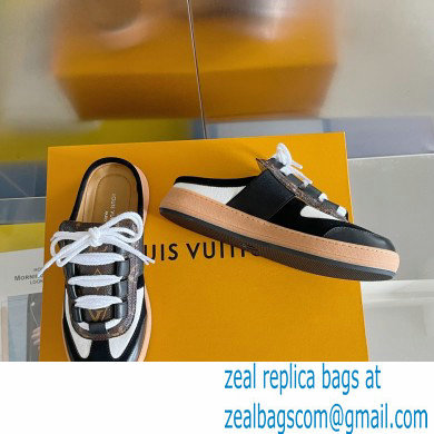 Louis Vuitton Suede Lous Open Back Sneakers Black 2022