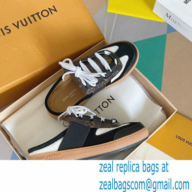 Louis Vuitton Suede Lous Open Back Sneakers Black 2022