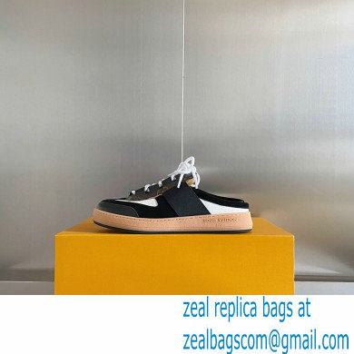 Louis Vuitton Suede Lous Open Back Sneakers Black 2022