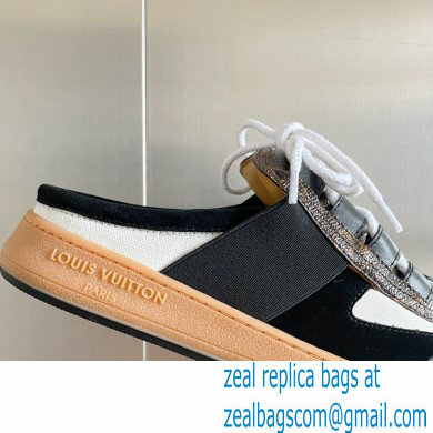 Louis Vuitton Suede Lous Open Back Sneakers Black 2022