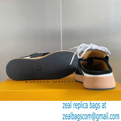 Louis Vuitton Suede Lous Open Back Sneakers Black 2022