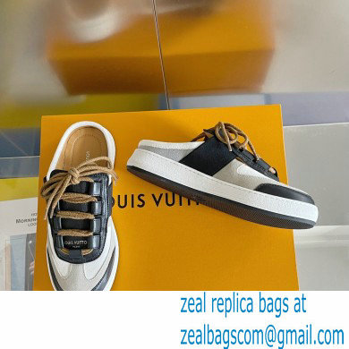 Louis Vuitton Suede Lous Open Back Sneakers Black/Gray 2022