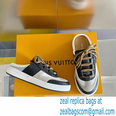 Louis Vuitton Suede Lous Open Back Sneakers Black/Gray 2022