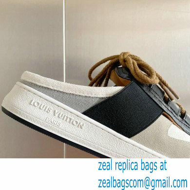 Louis Vuitton Suede Lous Open Back Sneakers Black/Gray 2022