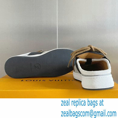 Louis Vuitton Suede Lous Open Back Sneakers Black/Gray 2022