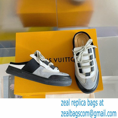 Louis Vuitton Suede Lous Open Back Sneakers Gray 2022