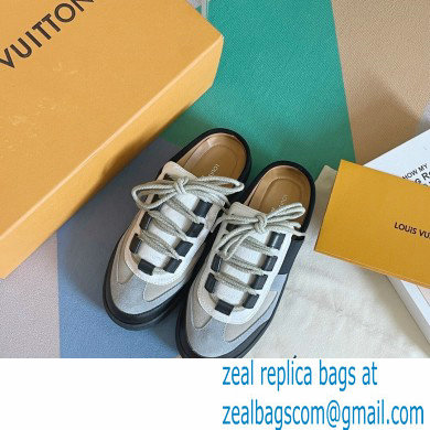 Louis Vuitton Suede Lous Open Back Sneakers Gray 2022 - Click Image to Close
