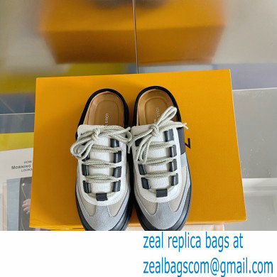 Louis Vuitton Suede Lous Open Back Sneakers Gray 2022 - Click Image to Close