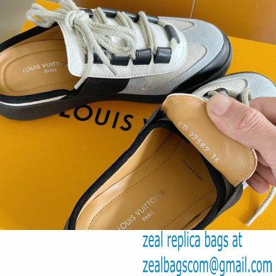 Louis Vuitton Suede Lous Open Back Sneakers Gray 2022