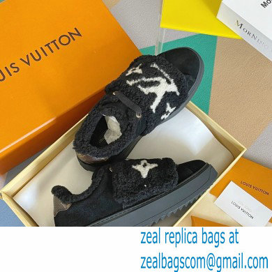 Louis Vuitton Suede calf leather and shearling Time Out Sneakers Black 2022 - Click Image to Close