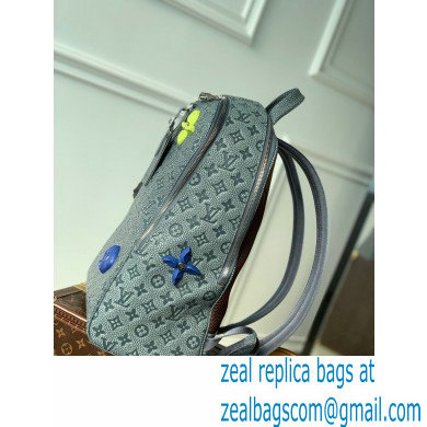 Louis Vuitton Taurillon Monogram leather Climbing Theme Ellipse Backpack Bag M20877 Gray