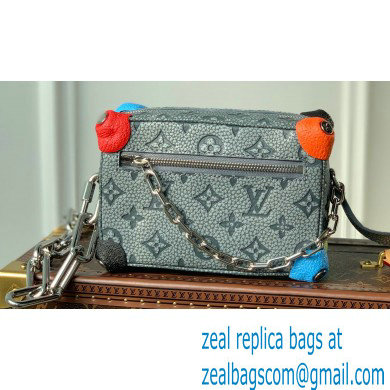 Louis Vuitton Taurillon Monogram leather Climbing Theme Mini Soft Trunk Bag Gray