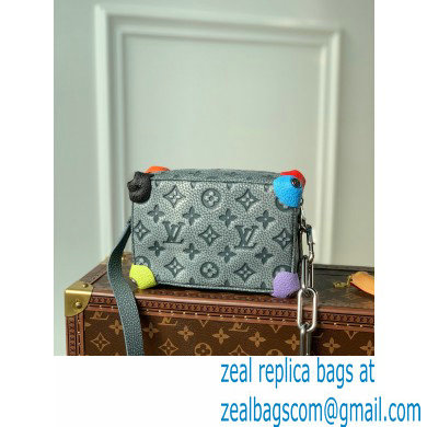 Louis Vuitton Taurillon Monogram leather Climbing Theme Mini Soft Trunk Bag Gray