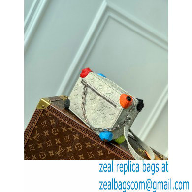 Louis Vuitton Taurillon Monogram leather Climbing Theme Mini Soft Trunk Bag M81606 White
