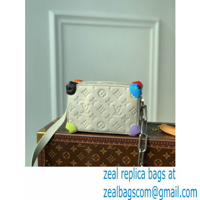 Louis Vuitton Taurillon Monogram leather Climbing Theme Mini Soft Trunk Bag M81606 White - Click Image to Close