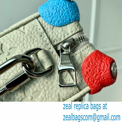 Louis Vuitton Taurillon Monogram leather Climbing Theme Mini Soft Trunk Bag M81606 White - Click Image to Close