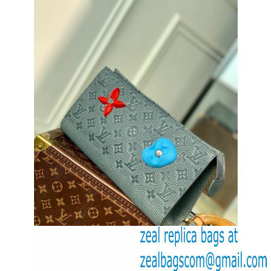 Louis Vuitton Taurillon Monogram leather Climbing Theme Standing Pouch Bag Gray - Click Image to Close